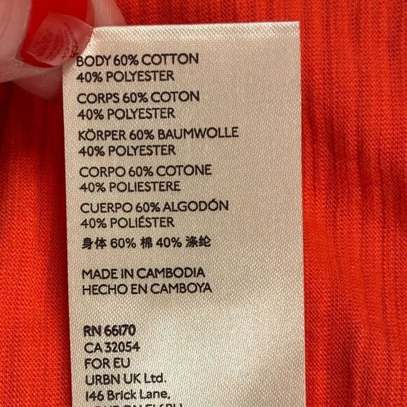 ANTHROPOLOGIE Deedee Dolman Sleeve Top Orange Women’s Size Small - Picture 6 of 7